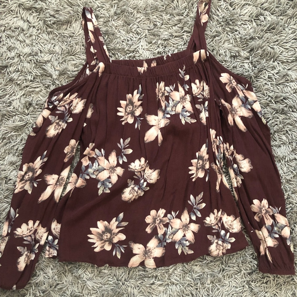 One Love off the shoulder long sleeve